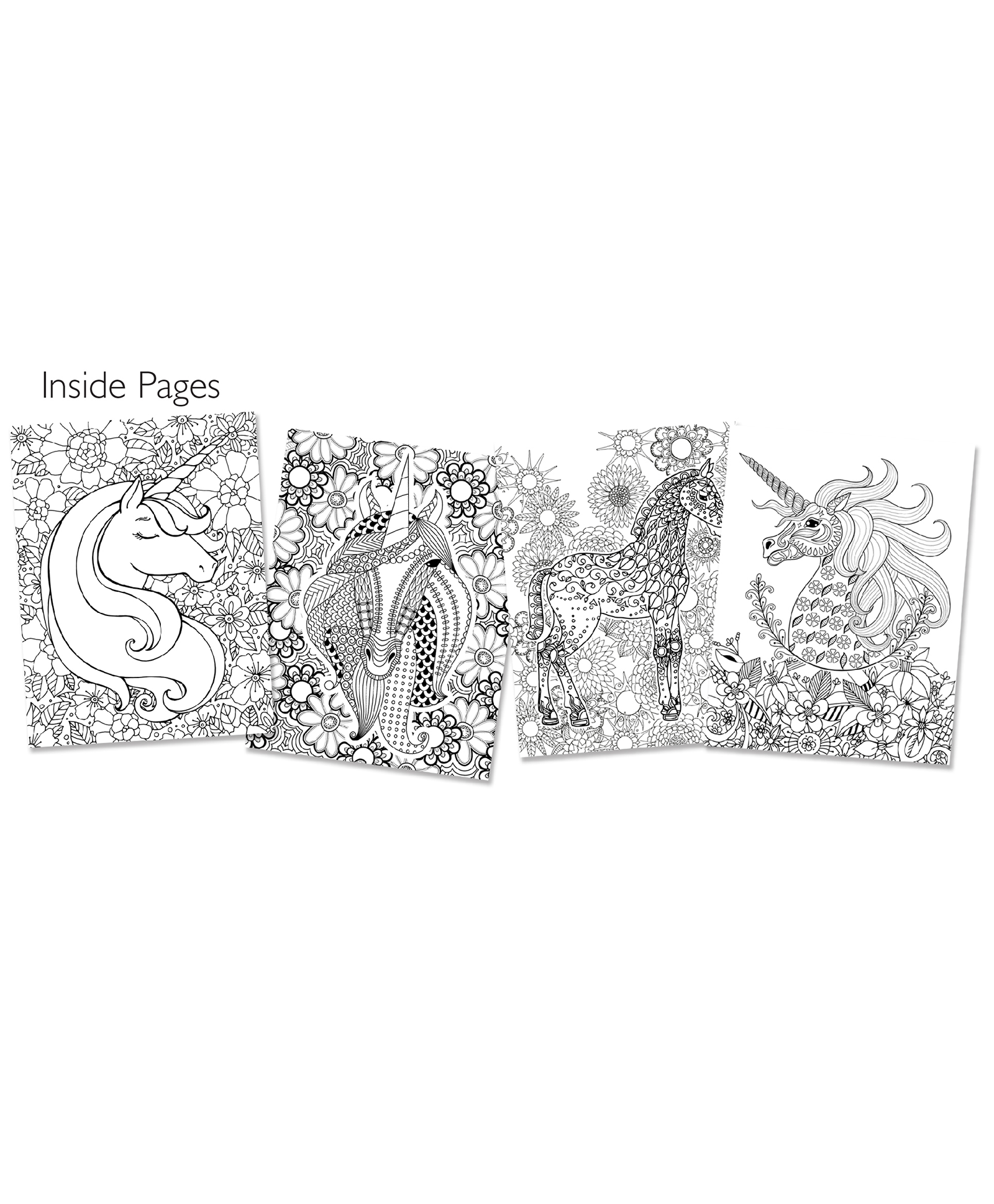 Hello Friend Books Unicorn Anti Stress Colouring Pack: Art Kit with Neon Pens, Glitter Tubes and Colouring Sheets to Relax the Mind