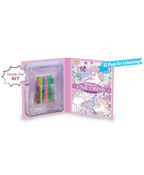Hello Friend Books Unicorn Anti Stress Colouring Pack: Art Kit with Neon Pens, Glitter Tubes and Colouring Sheets to Relax the Mind
