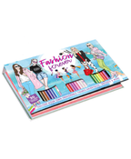 Hello Friend Books Fashion Forever Art Kit: Colour Your Own Fashion Figures, Dresses, Hairstyles and More –  Colouring Art Kit with 30 Coloured Pencils and Creative Artwork