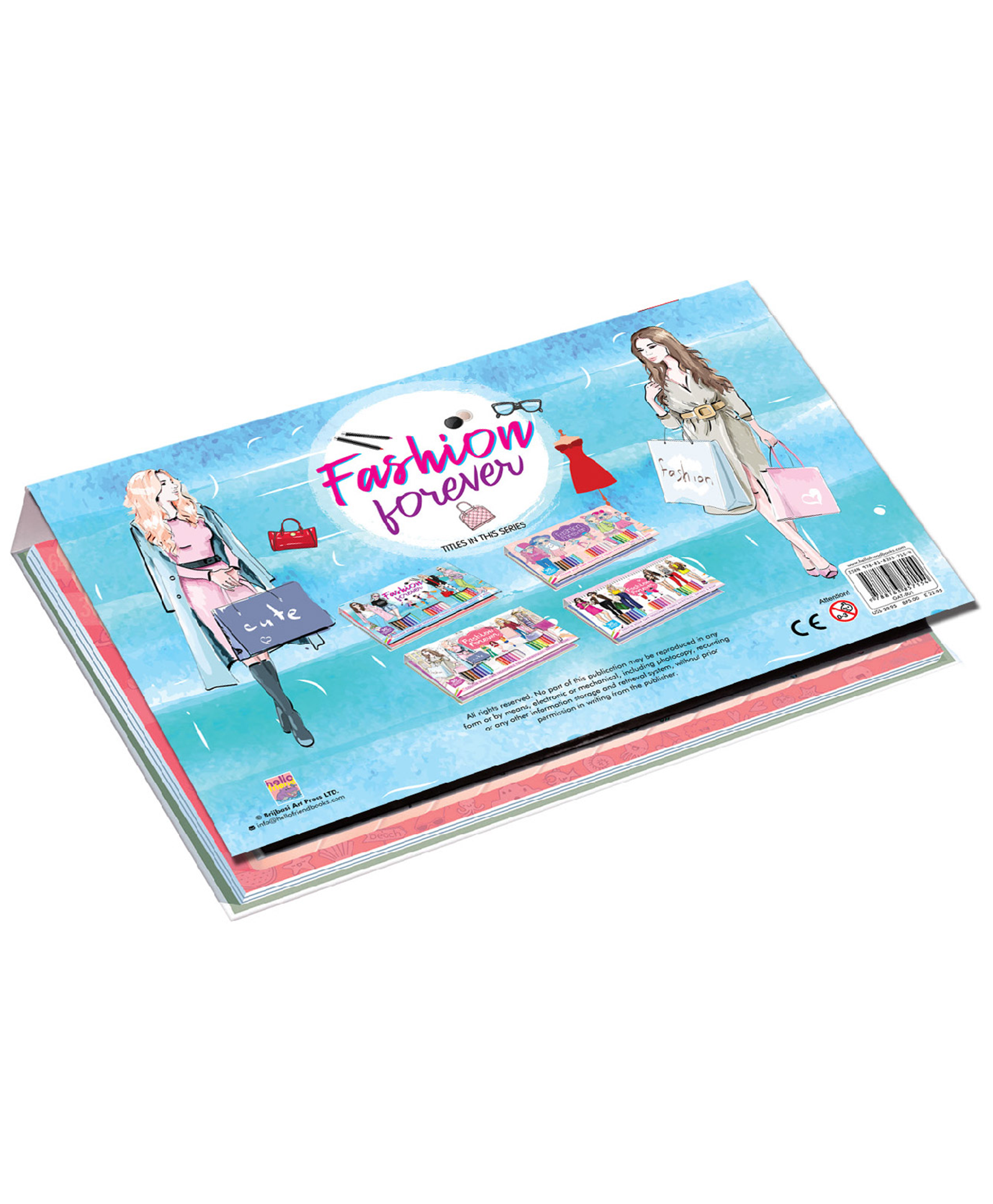Hello Friend Books Fashion Forever Art Kit: Colour Your Own Fashion Figures, Dresses, Hairstyles and More –  Colouring Art Kit with 30 Coloured Pencils and Creative Artwork