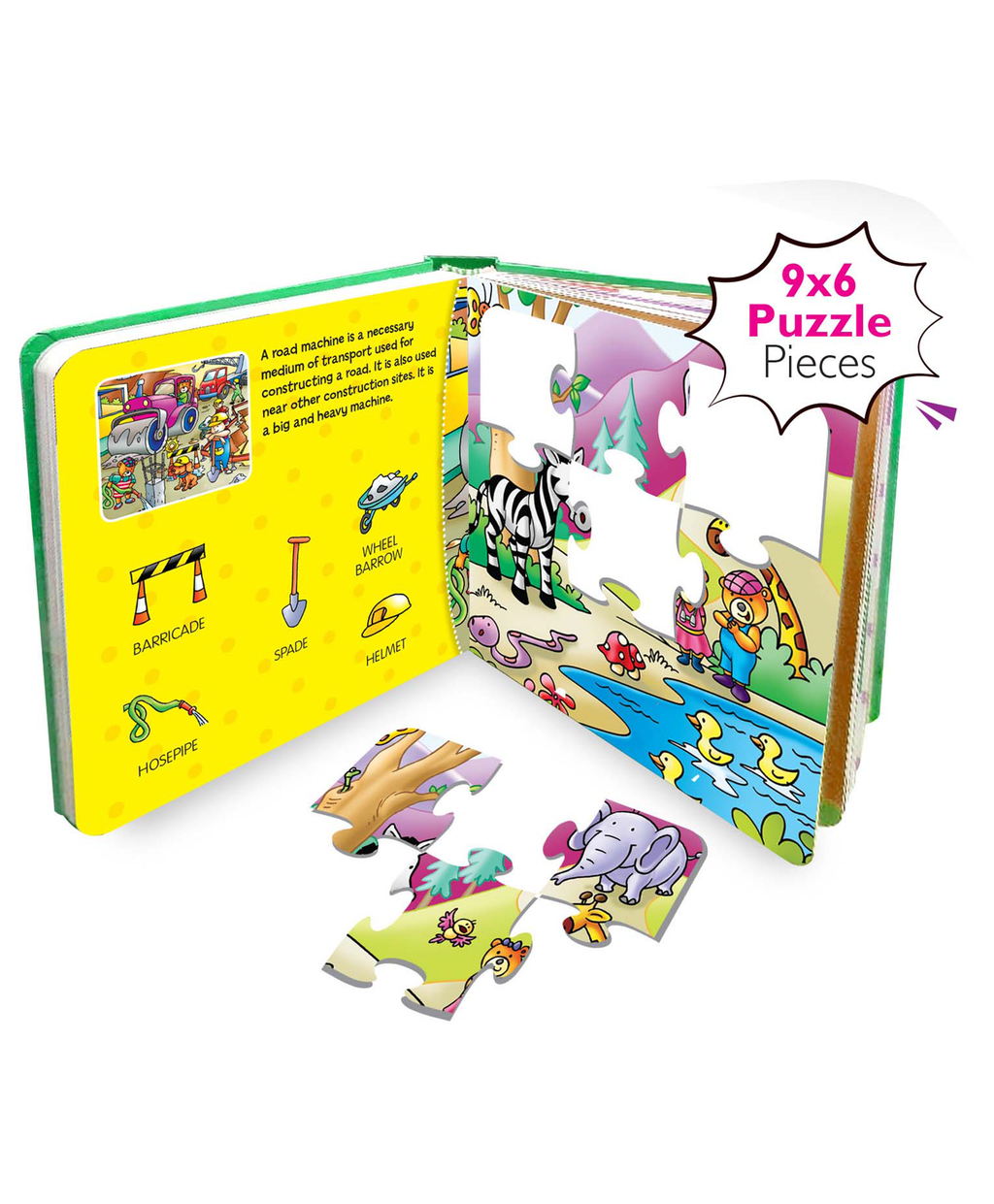 Hello Friend Books My Padded Puzzle Board Book: Amazing Animals- 9×6 Jigsaw Puzzle Pieces for Perception and Learning