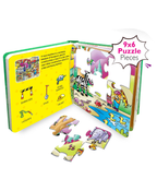 Hello Friend Books My Padded Puzzle Board Book: Amazing Animals- 9×6 Jigsaw Puzzle Pieces for Perception and Learning
