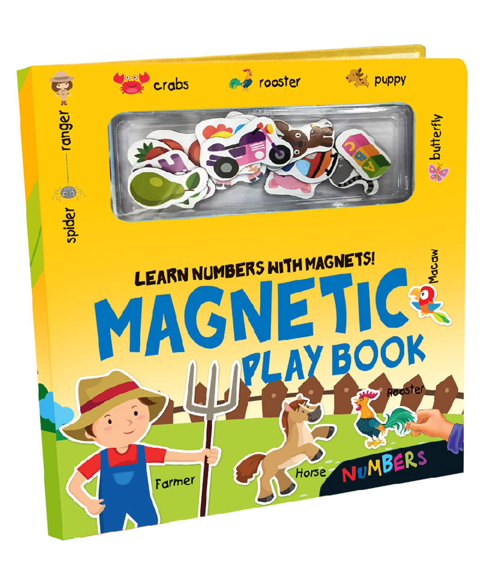 Hello Friend Books Magnetic Play Book: Learn Numbers- Magnetic Board Book with 15 Magnet Puzzle Pieces