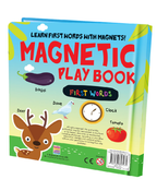 Hello Friend Books Magnetic Play Book: Learn First Words- Magnetic Board Book with 15 Magnet Puzzle Pieces