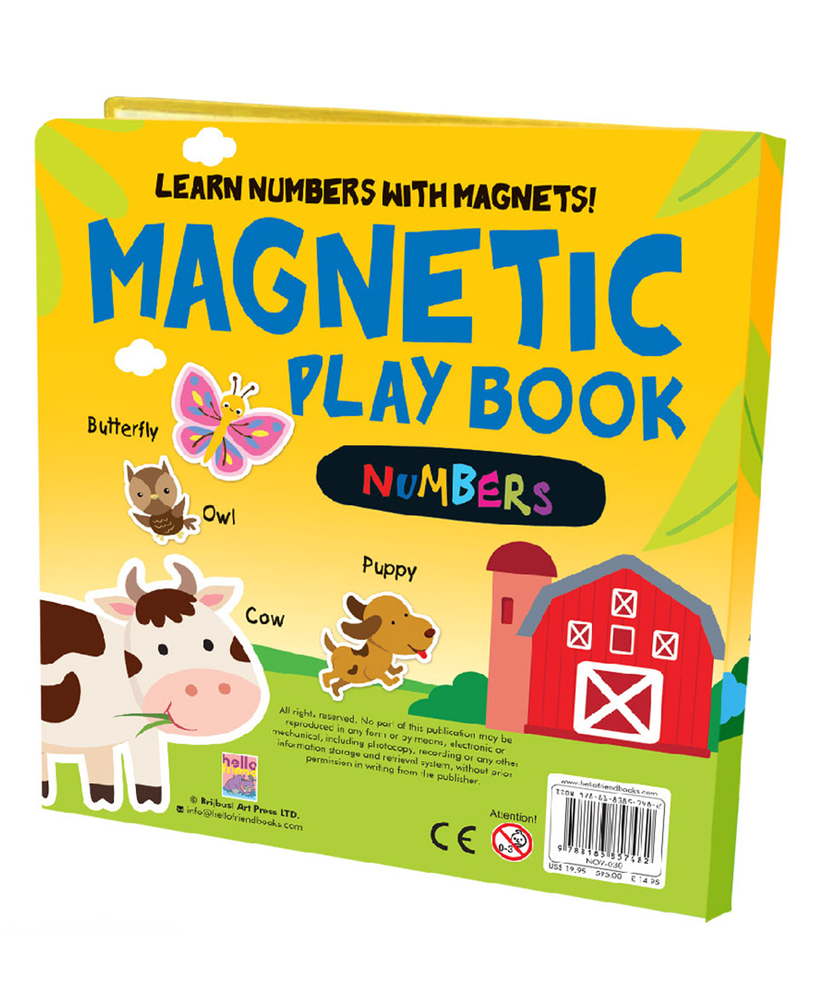Hello Friend Books Magnetic Play Book: Learn Numbers- Magnetic Board Book with 15 Magnet Puzzle Pieces