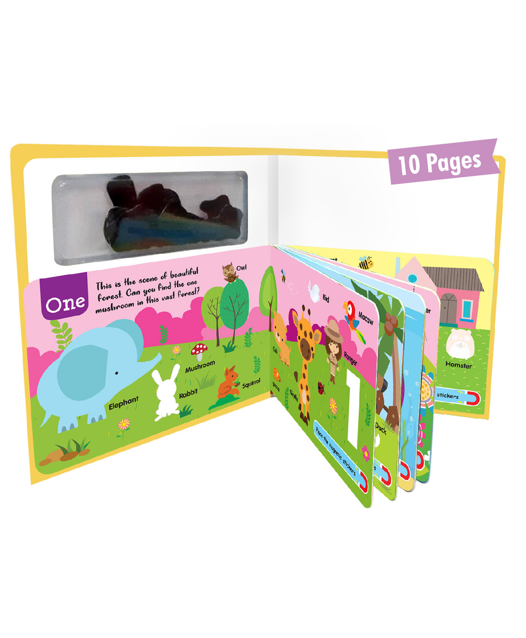 Hello Friend Books Magnetic Play Book: Learn Numbers- Magnetic Board Book with 15 Magnet Puzzle Pieces