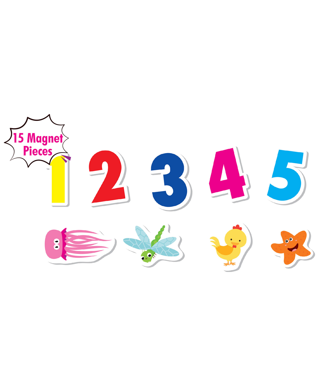Hello Friend Books Magnetic Play Book: Learn Numbers- Magnetic Board Book with 15 Magnet Puzzle Pieces