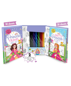 Hello Friend Books Travel Art Kit: Princess – Art Kit with 2 Colouring Pads and 12 Colour Pencils for Kids on the Go