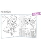 Hello Friend Books Colouring with Crayons: Superhero – Colouring Book with 12 Attractive Crayon Colours