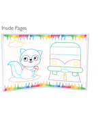 Hello Friend Books Colour in Fun Water Colouring Pad: Exciting Water Colouring with Colouring Book, Water Colours and Paint Brush (Green)