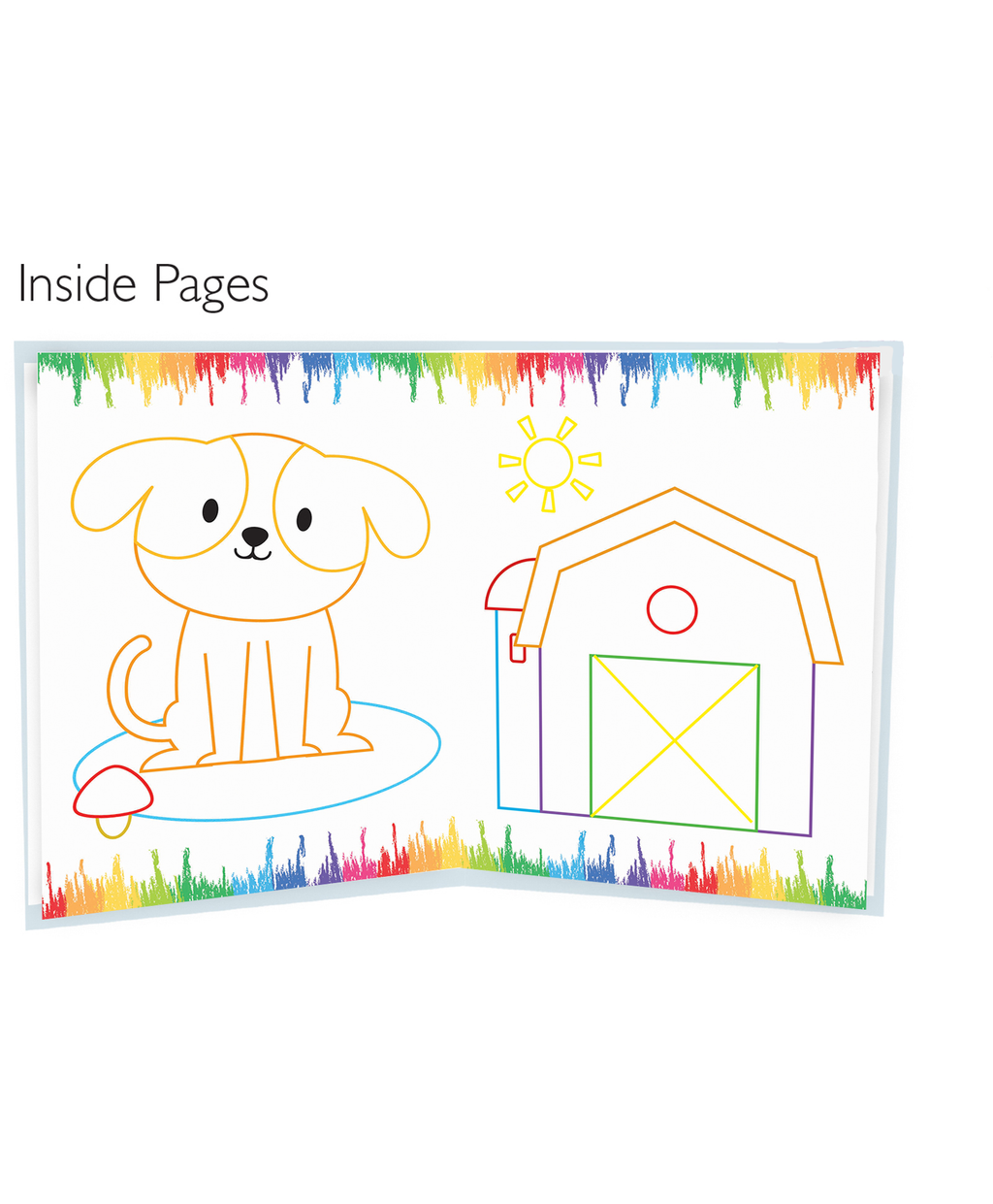 Hello Friend Books Colour in Fun Water Colouring Pad: Exciting Water Colouring with Colouring Book, Water Colours and Paint Brush (Blue)