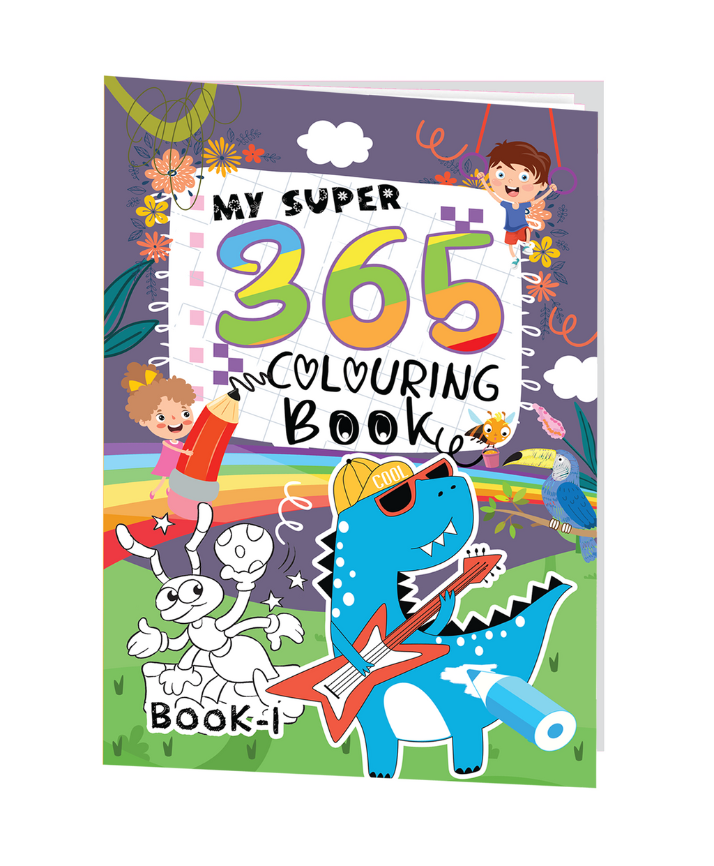 Hello Friend Books My Super 365 Colouring Book: Practice Colouring, Drawing and Painting Every Day of the Year (Book 1)