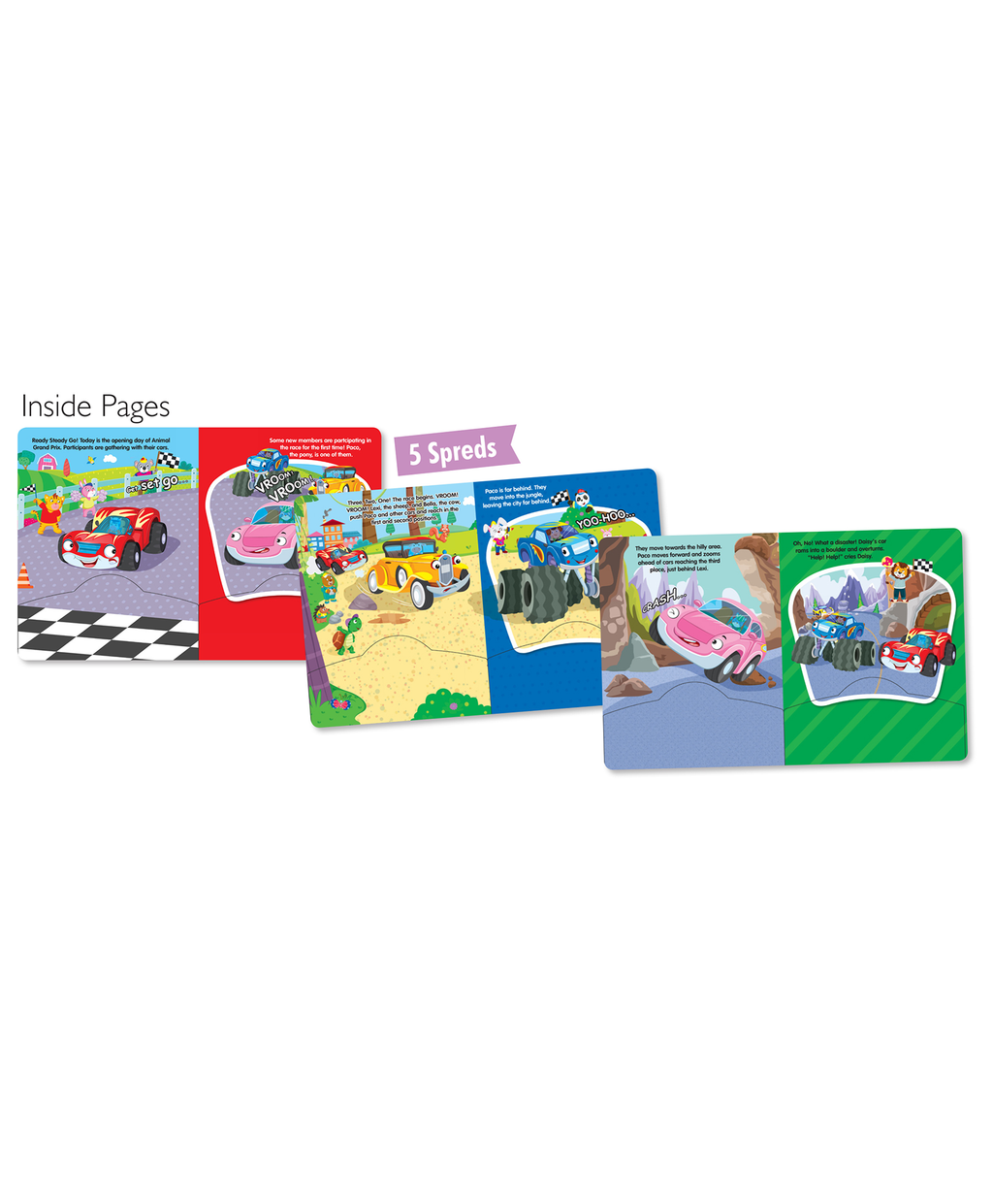 Hello Friend Books The Race Car Champion Sound Book for Kids/Toddlers- Musical Sound Book with 6 Interactive Sounds and Steering Wheel