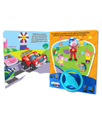 Hello Friend Books The Race Car Champion Sound Book for Kids/Toddlers- Musical Sound Book with 6 Interactive Sounds and Steering Wheel