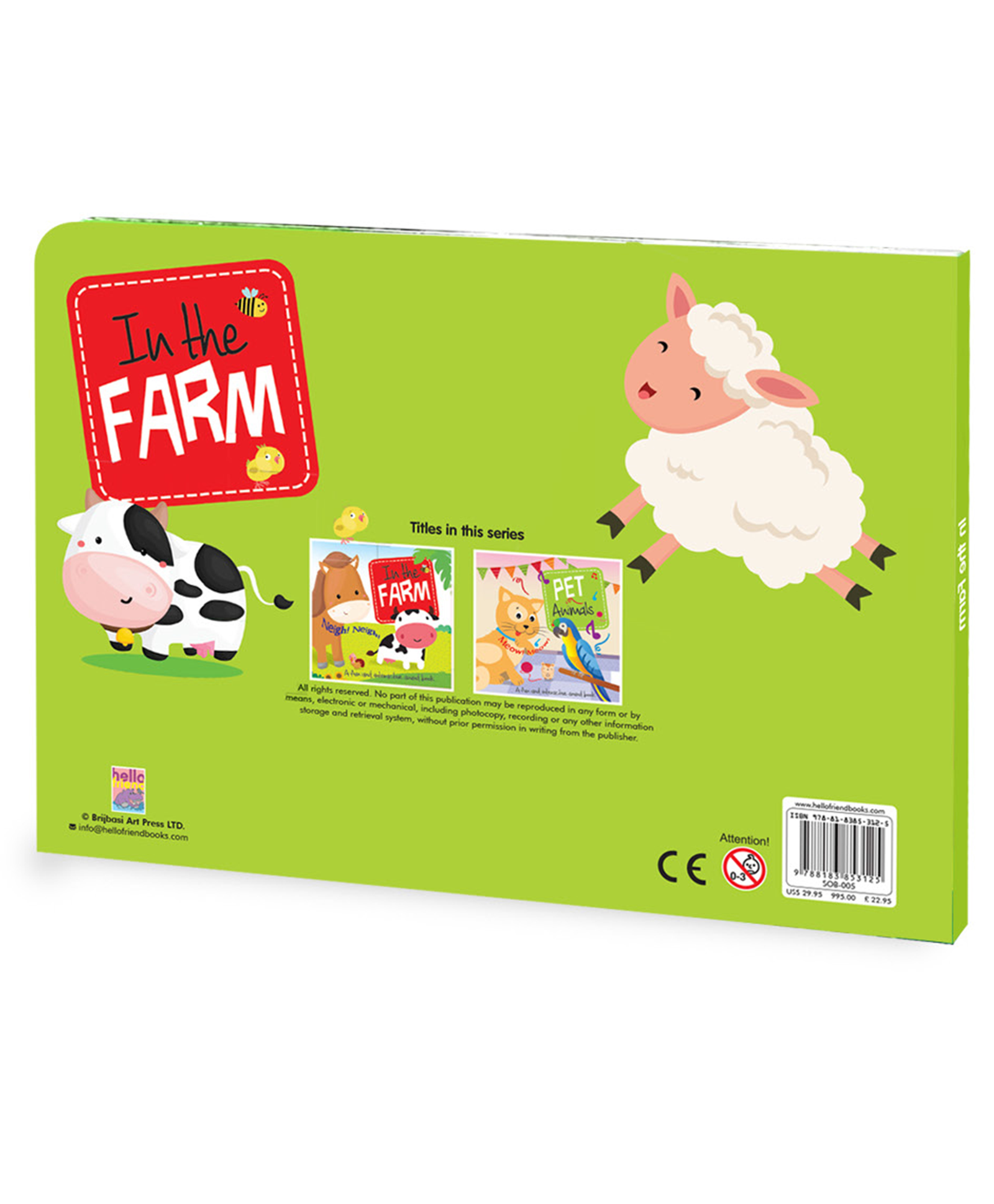 Hello Friend Books Mobile Sound Book: In the Farm – Sound Board Book with Mobile Sound Gadget with 12 Different Animal Sounds