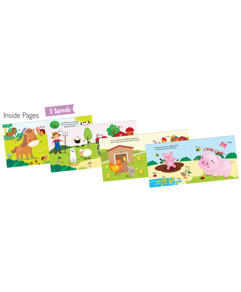 Hello Friend Books Mobile Sound Book: In the Farm – Sound Board Book with Mobile Sound Gadget with 12 Different Animal Sounds