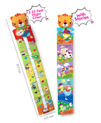 Hello Friend Books Cloth Heigh Chart: Explore Farm- Hangable Height Chart with Stories for Children