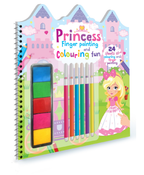 Hello Friend Books Fingerprint Painting Activity Book: Princess – Fun Colouring and Painting Art Kit with Thumbrint Pad