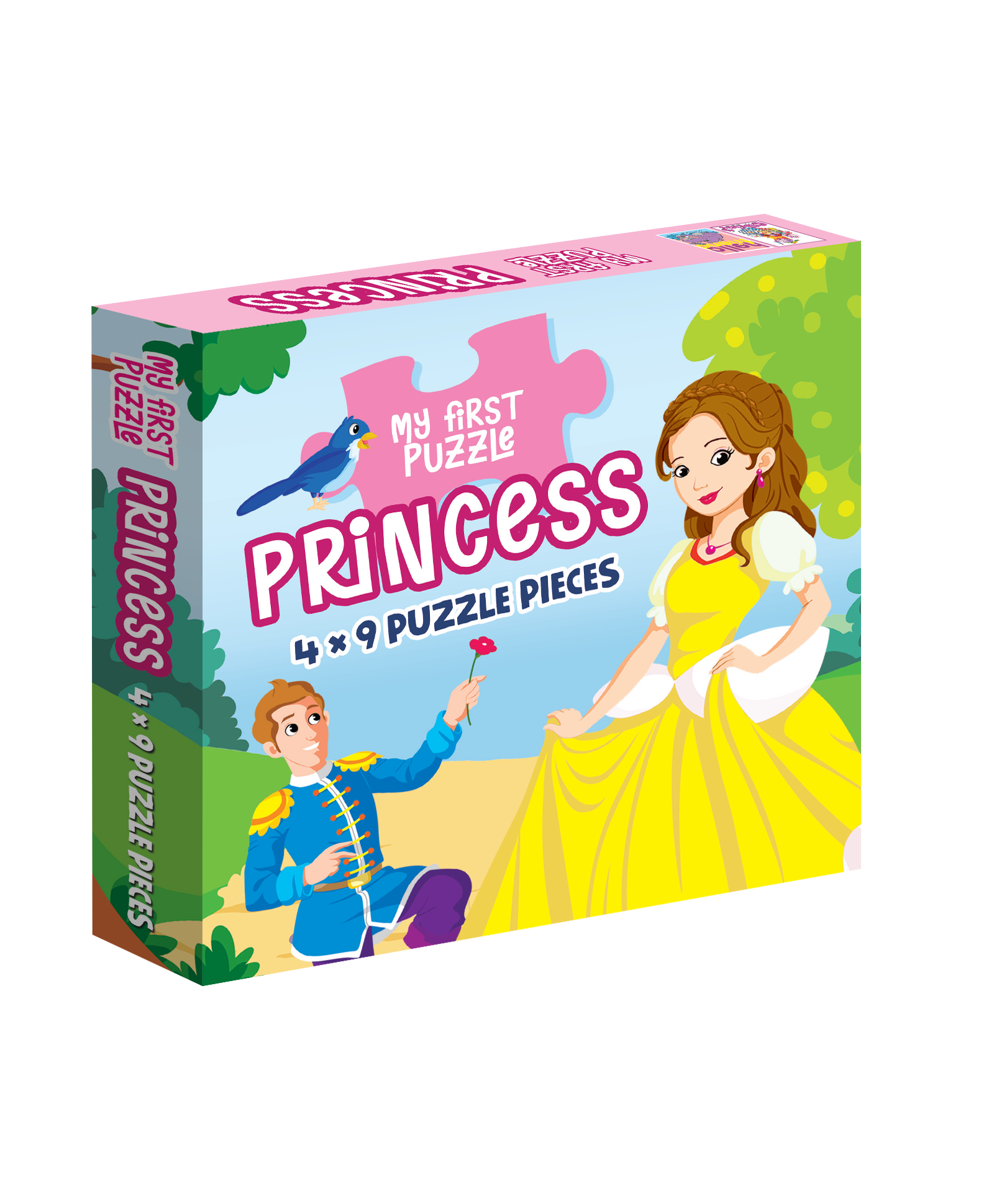Hello Friend Books My First Jigsaw Puzzle: Princess – Fun and Creative Illustrated 4 x 9 Puzzle Pieces for Kids