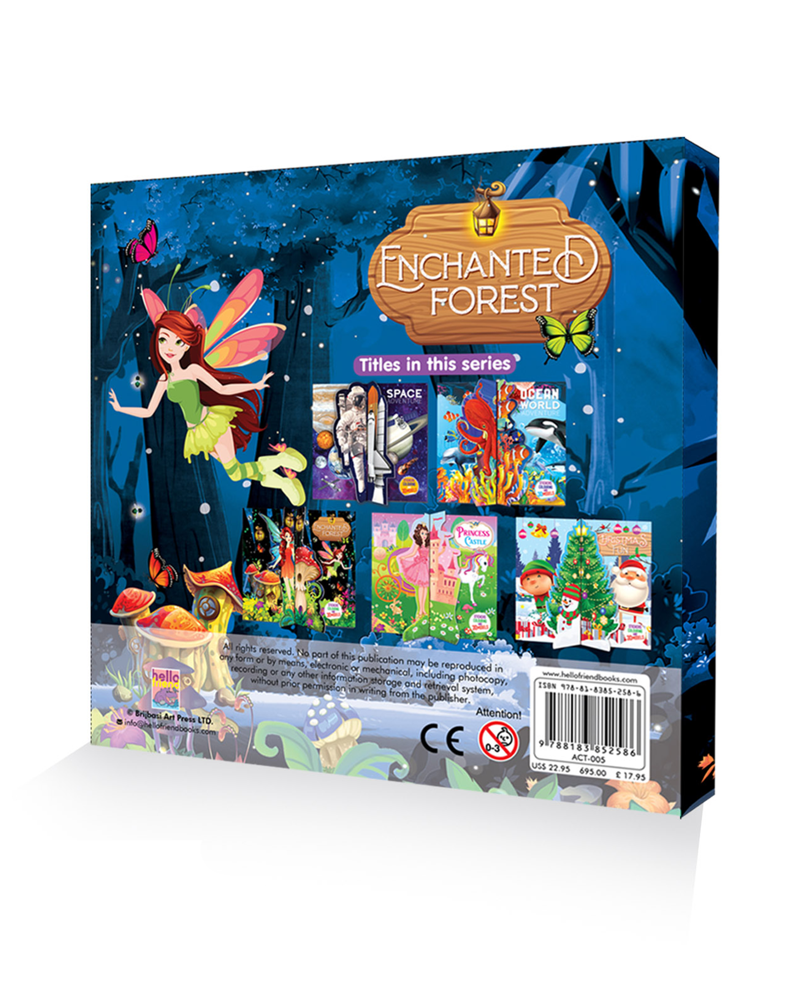 Hello Friend Books 3D Model Activity Set: Enchancted Forest- Create Your Own Fairy Forest Model with Stickers and Colouring Sheets
