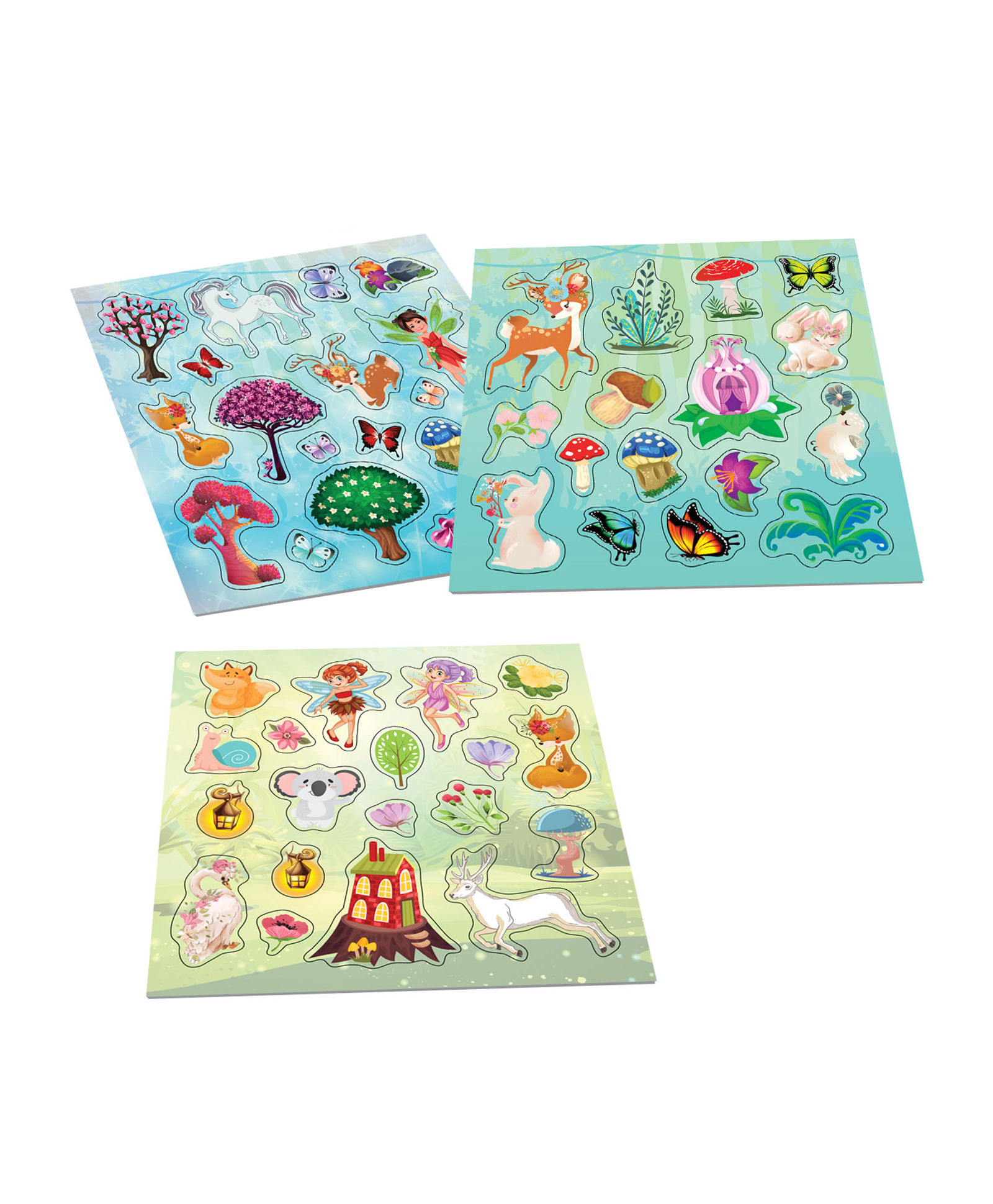 Hello Friend Books 3D Model Activity Set: Enchancted Forest- Create Your Own Fairy Forest Model with Stickers and Colouring Sheets