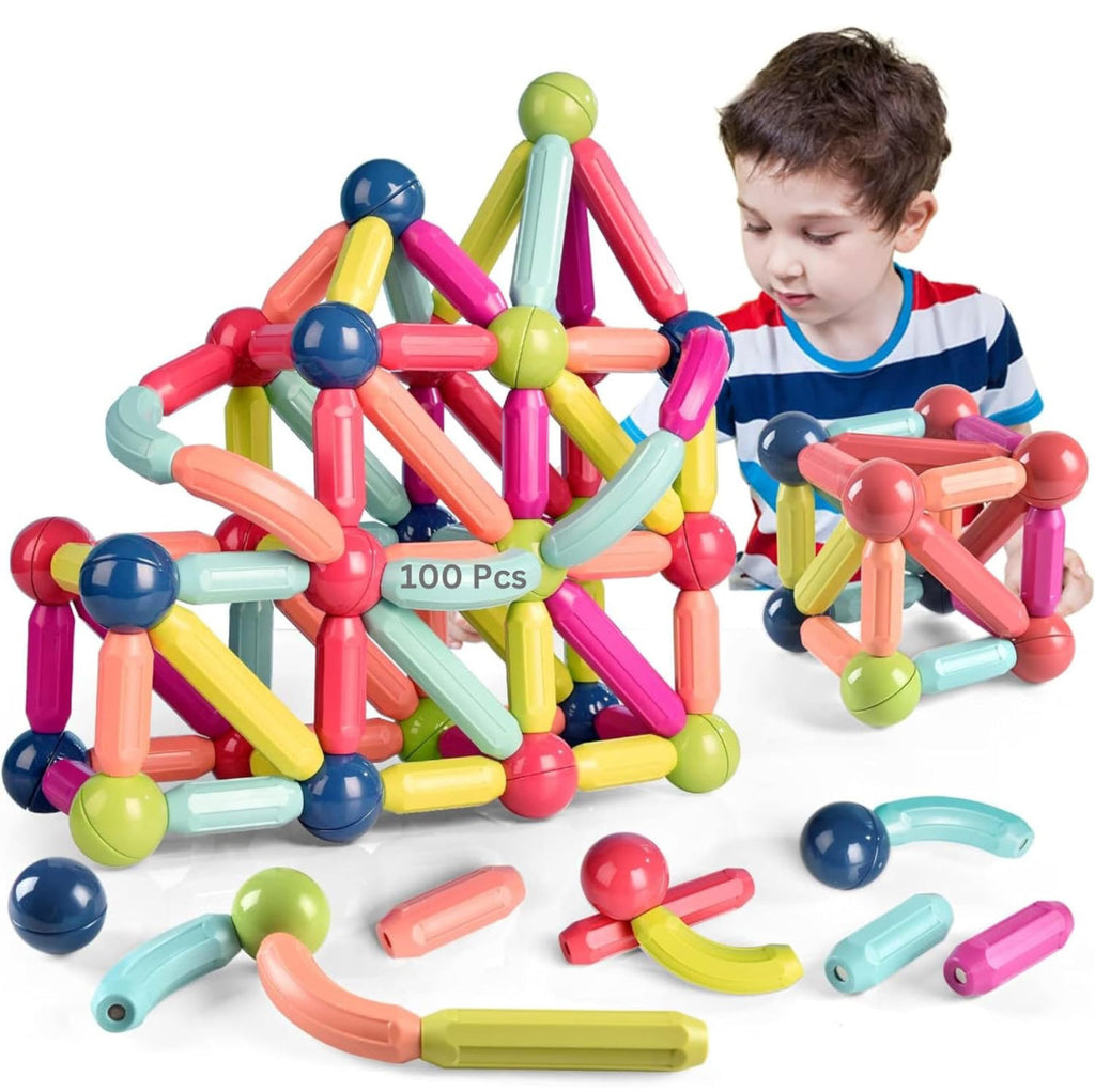 100pcs Magnetic Sticks and Balls Set - STEM - Educational