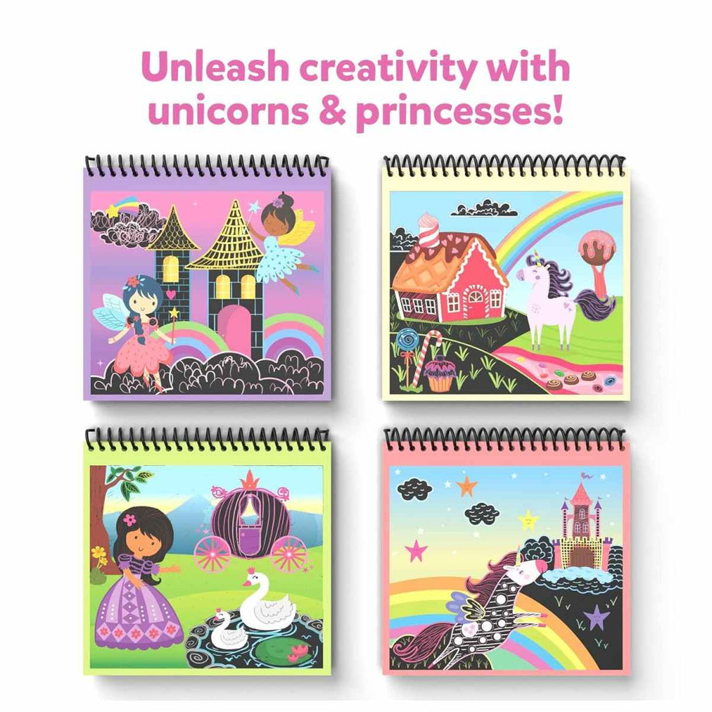 Skillmatics Magical Scratch Unicorns & Princesses, 3Y+, Multicolour - Skillmatics
