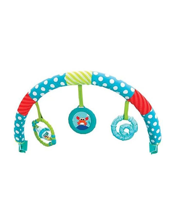 Mastela Music Vibrations Bouncer-With Removable Plaything Bar-3 Point Harness-For Infants-Turquoise