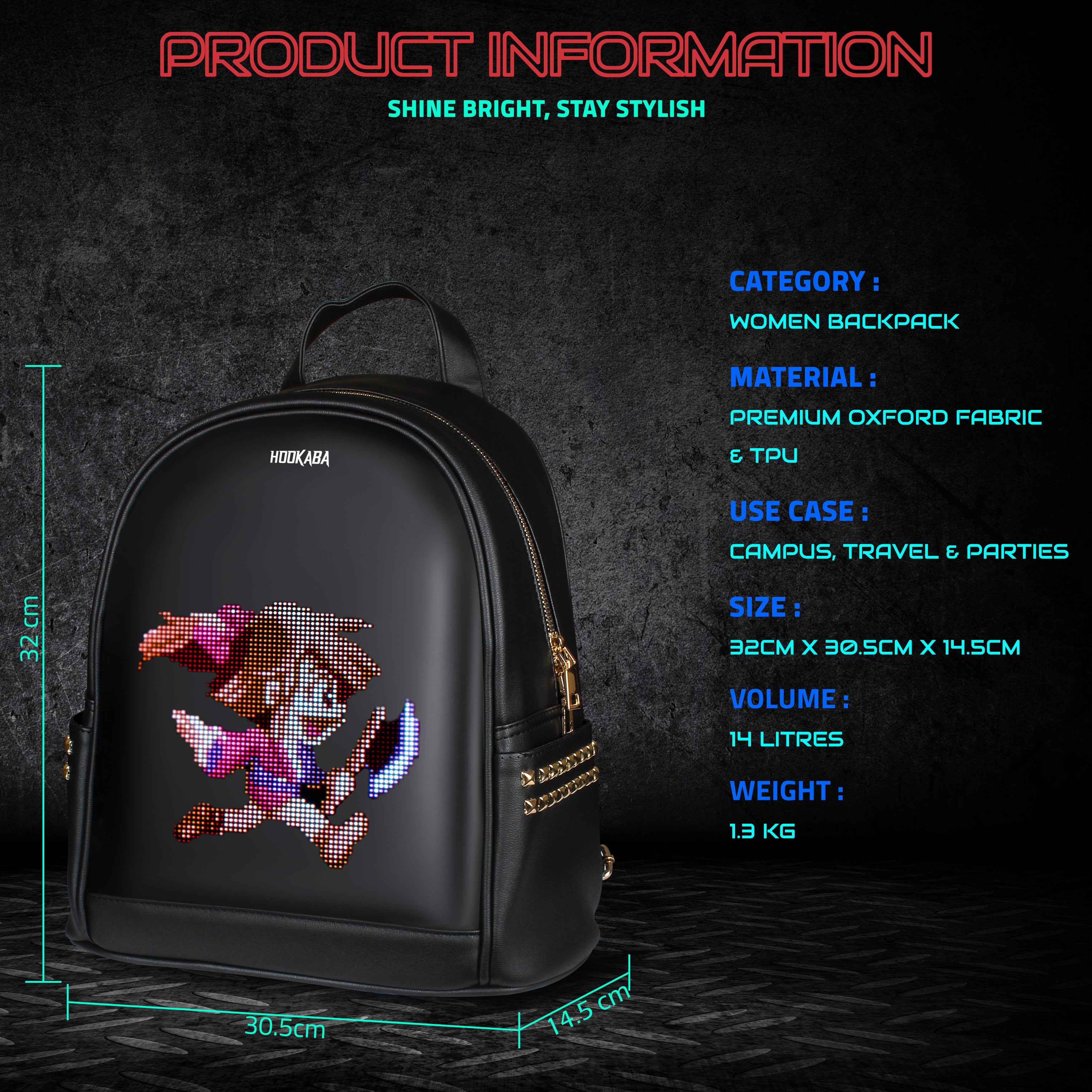 Dazz Roll LED Screen Backpack (8 Litres)