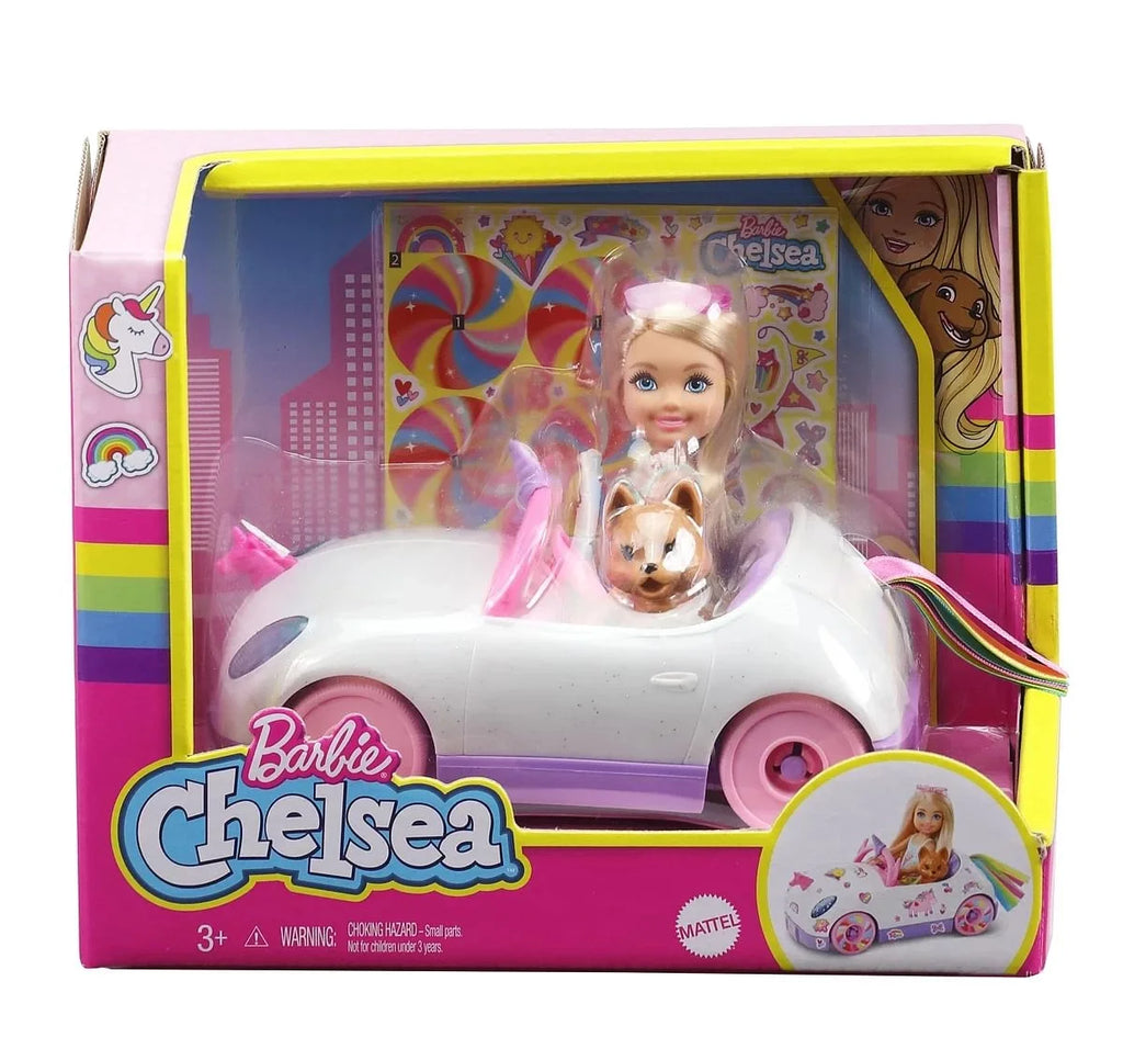 Barbie Chelsea Doll & Car Playset, 3Y+, Multicolour - Barbie
