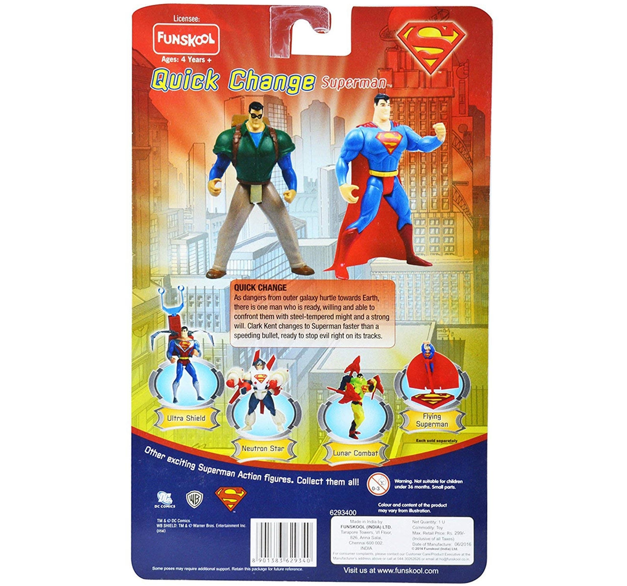 Superman Quick Change Superman Action Figure, 3Y+
