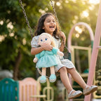 Mirada Huggable Bella Gudiya/Doll Soft Toy for Girls/Kids -42 cm |Cute Cuddle Companion | Washable and Super Soft Fabric Body |Stuffed Plush | Ideal Gift for Rakhi/Raksha Bandhan- Green Jacket
