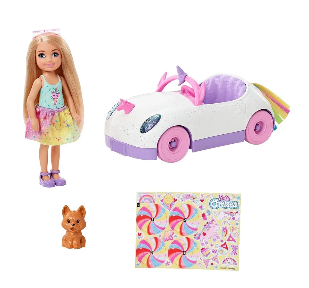Barbie Chelsea Doll & Car Playset, 3Y+, Multicolour - Barbie