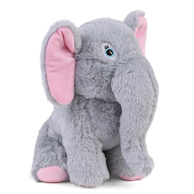 Mirada Elephant Soft Plush Toy | Grey Stuffed Animal for Kids, Boys & Girls | Cute Soft Toys for Kids, Stuffed Animals, Animal Soft Toys, Cuddle Toy, Baby Gift, Birthday Gift, Room Decor Plush | 22cm