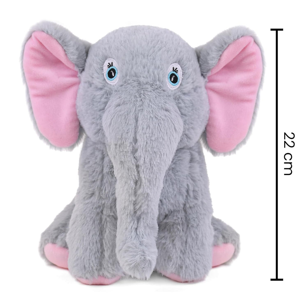 Mirada Elephant Soft Plush Toy | Grey Stuffed Animal for Kids, Boys & Girls | Cute Soft Toys for Kids, Stuffed Animals, Animal Soft Toys, Cuddle Toy, Baby Gift, Birthday Gift, Room Decor Plush | 22cm