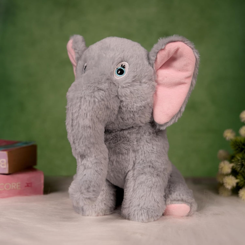 Mirada Elephant Soft Plush Toy | Grey Stuffed Animal for Kids, Boys & Girls | Cute Soft Toys for Kids, Stuffed Animals, Animal Soft Toys, Cuddle Toy, Baby Gift, Birthday Gift, Room Decor Plush | 22cm