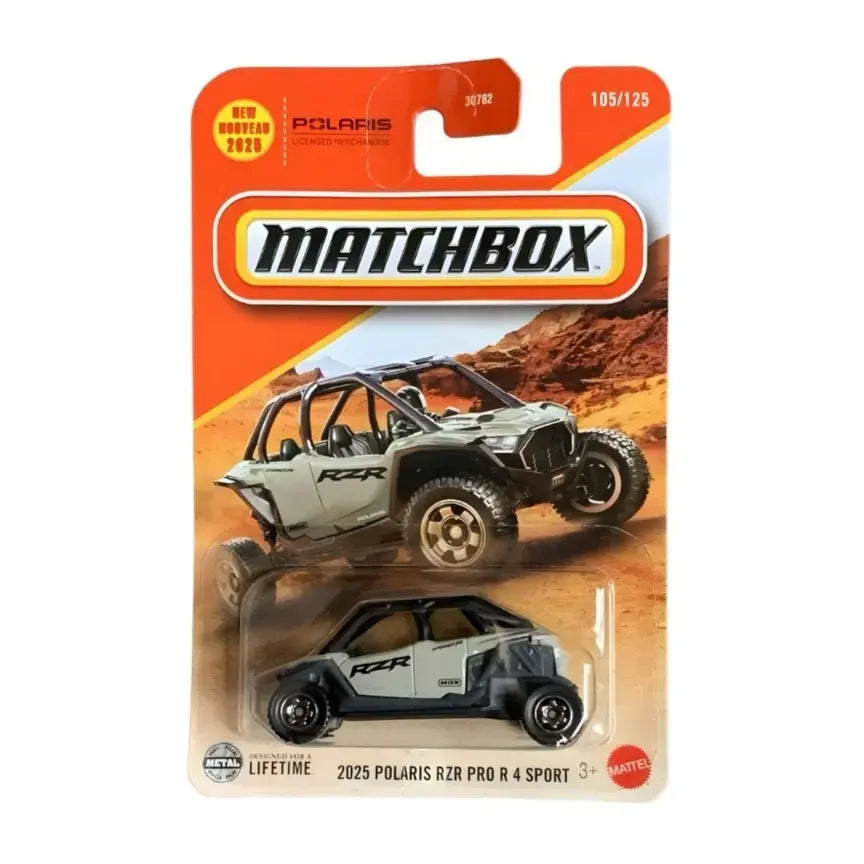 Matchbox 2025 Polaris Rzr Pro 4 Sport Grey