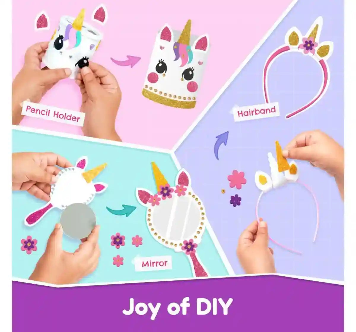 Bloomingo Unicorn Universe - A 6-In-1 DIY Art & Craft Kit, Ages 4+ - Bloomingo
