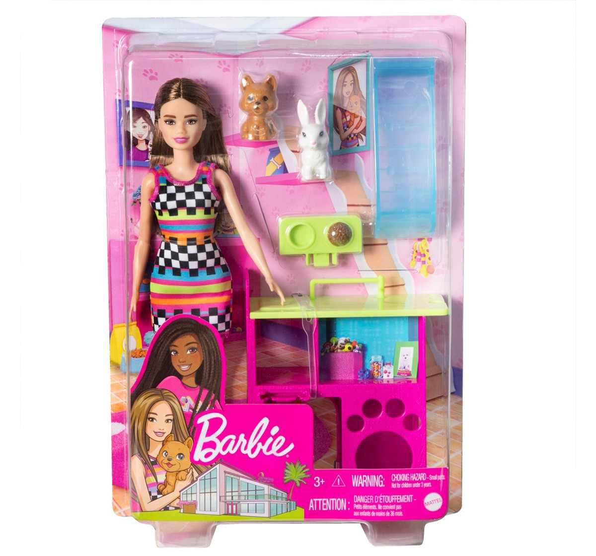 Barbie Doll Pet Playset, 3Y+, Multicolour - Barbie