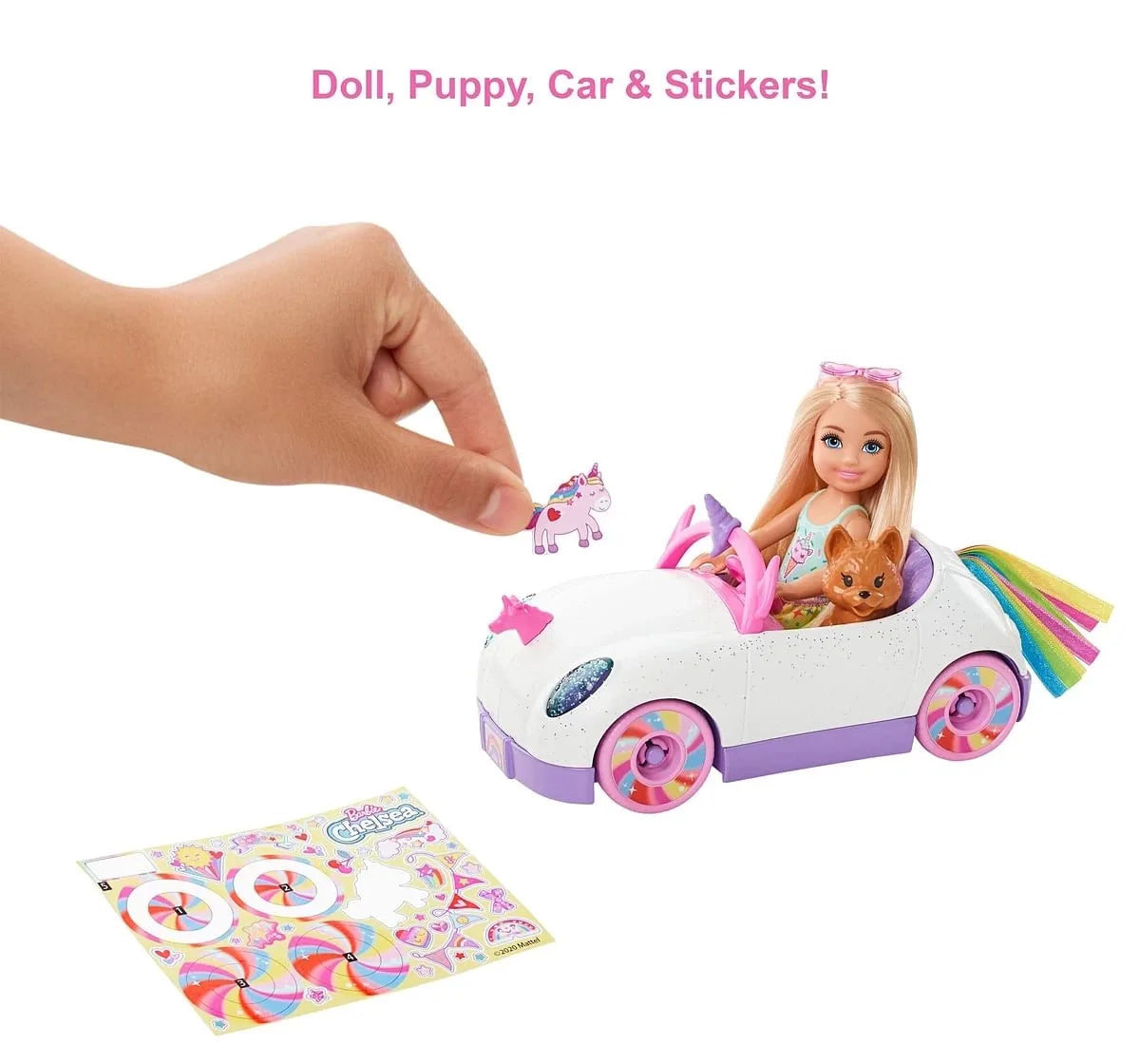 Barbie Chelsea Doll & Car Playset, 3Y+, Multicolour - Barbie