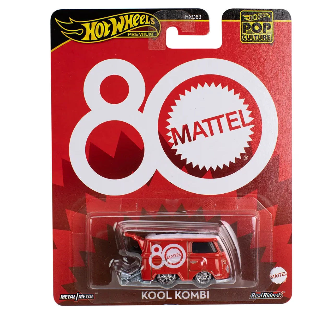 Hot Wheels Premium 80th Anniversary Volkswagen Kool Kombi 1:64 Collectible Van, 3Y+, Multicolour