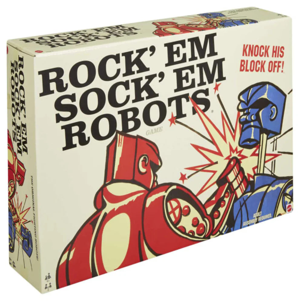 Mattel Rock 'Em Sock 'Em Robots Kids Game, Battling Robots Game For 2 Players