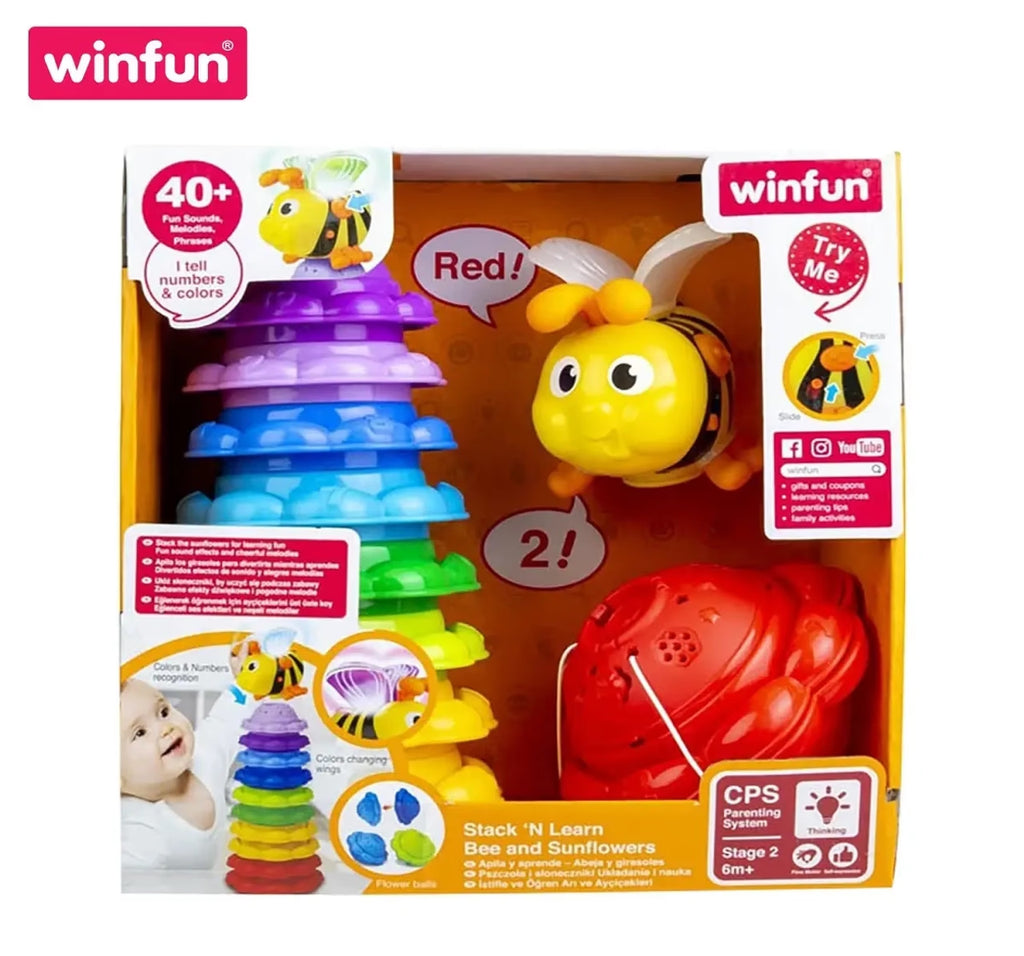 Winfun Stack 'N Learn Bee N Sunflowers, 6M+