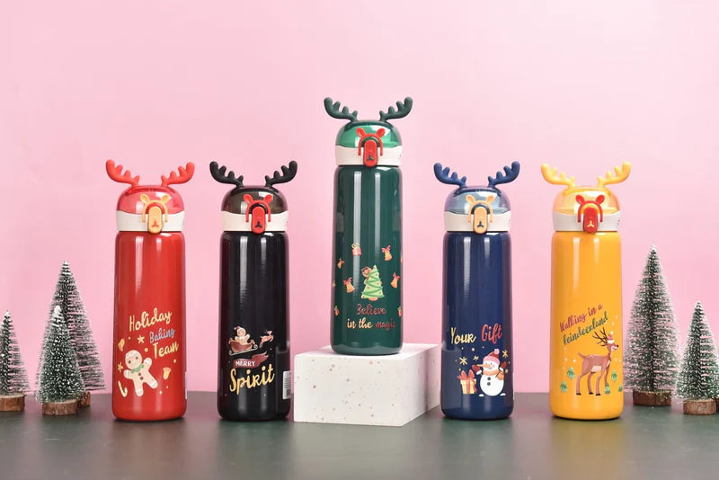 Christmas themed insulated Water Bottle - ( 440ml )