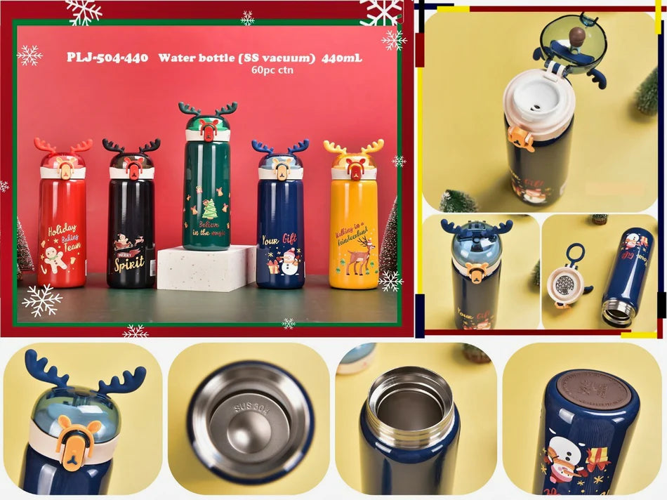 Christmas themed insulated Water Bottle - ( 440ml )