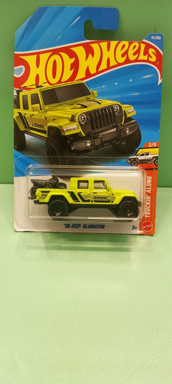 20 Jeep Gladiator Hot Wheels [Green] Truckin' Along 2/5, 14/250