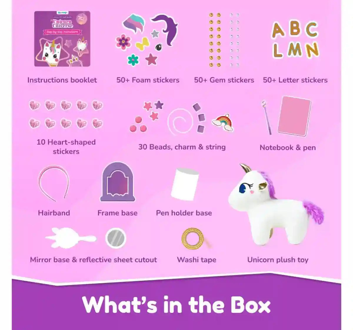 Bloomingo Unicorn Universe - A 6-In-1 DIY Art & Craft Kit, Ages 4+ - Bloomingo