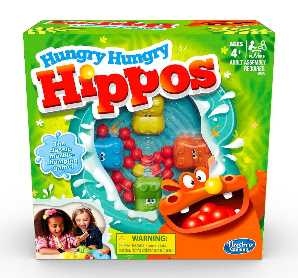 Hasbro Gaming Elefun & Friends Hungry Hungry Hippos Game Games for Kids age 4Y+ - Hasbro Gaming