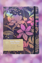 Diary Ruled B5, Hard Bound Notebook Psychedelic Holographic print (front and back