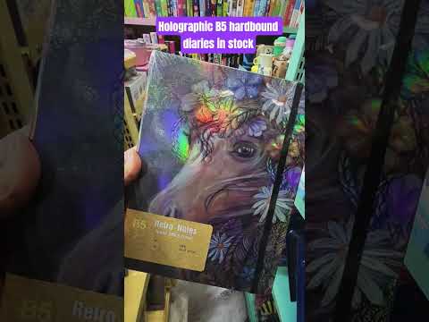 Diary Ruled B5, Hard Bound Notebook Psychedelic Holographic print (front and back